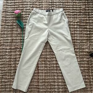 Theory Women Slim-Fit Beige Stretch Pants – Size 6